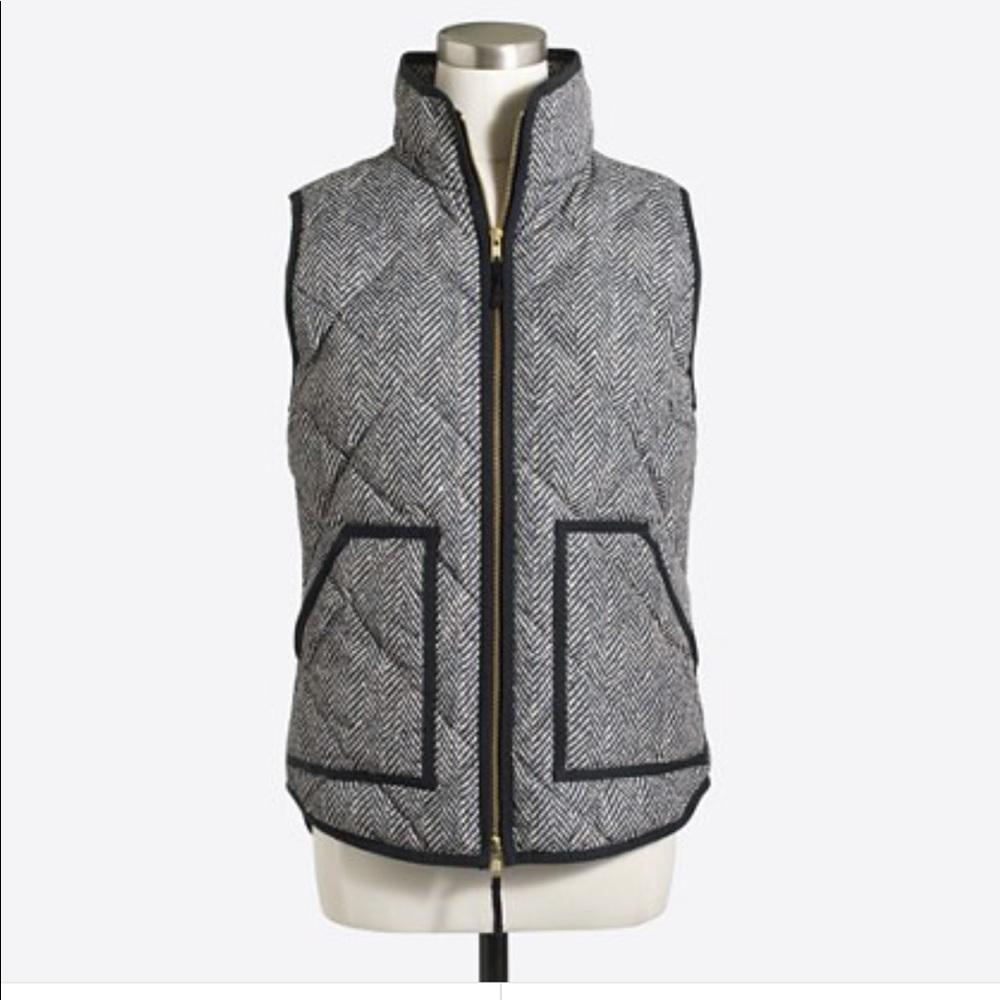 J.Crew Herringbone Puffer Vest